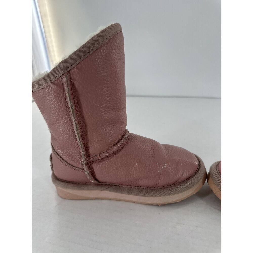 Australia Luxe Collective Girls Boots Size 10 US Pink Leather Shearling Cosy - Picture 3 of 7
